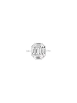 1.18ct Diamond 18K Gold Illusion Statement Ring