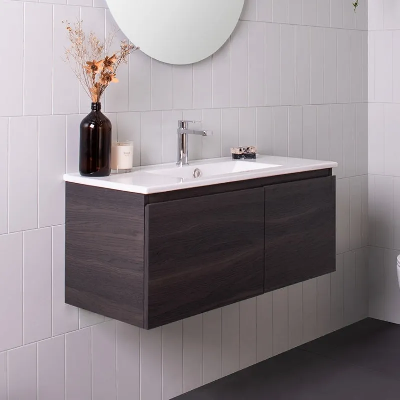 ADP Glacier Ensuite All-Door Slim Wall Hung Vanity & Moulded Top - Lite
