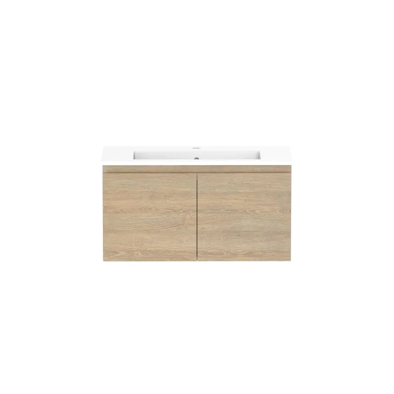 ADP Glacier Ensuite All-Door Slim Wall Hung Vanity & Moulded Top - Lite
