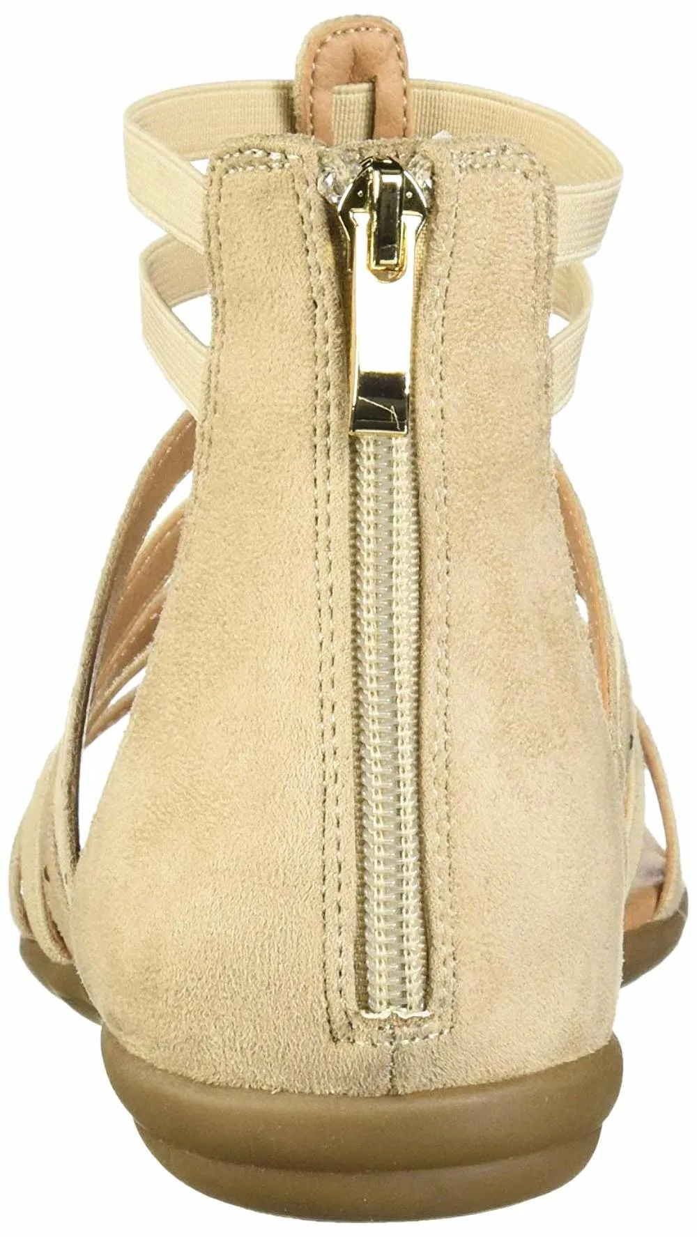 Aerosoles Women's NUCHLEAR Flat Sandal Bone Nude Low Wedge Gladiator Sandals