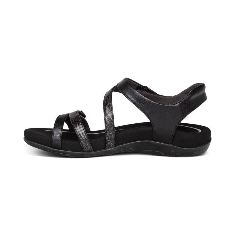 Aetrex Women's Jess Sandals- Black
