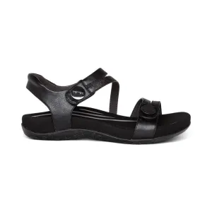 Aetrex Women's Jess Sandals- Black