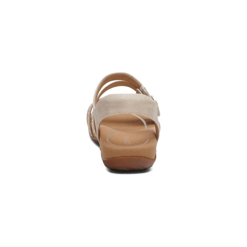 Aetrex Women's Jess Sandals- Champagne Sparkle