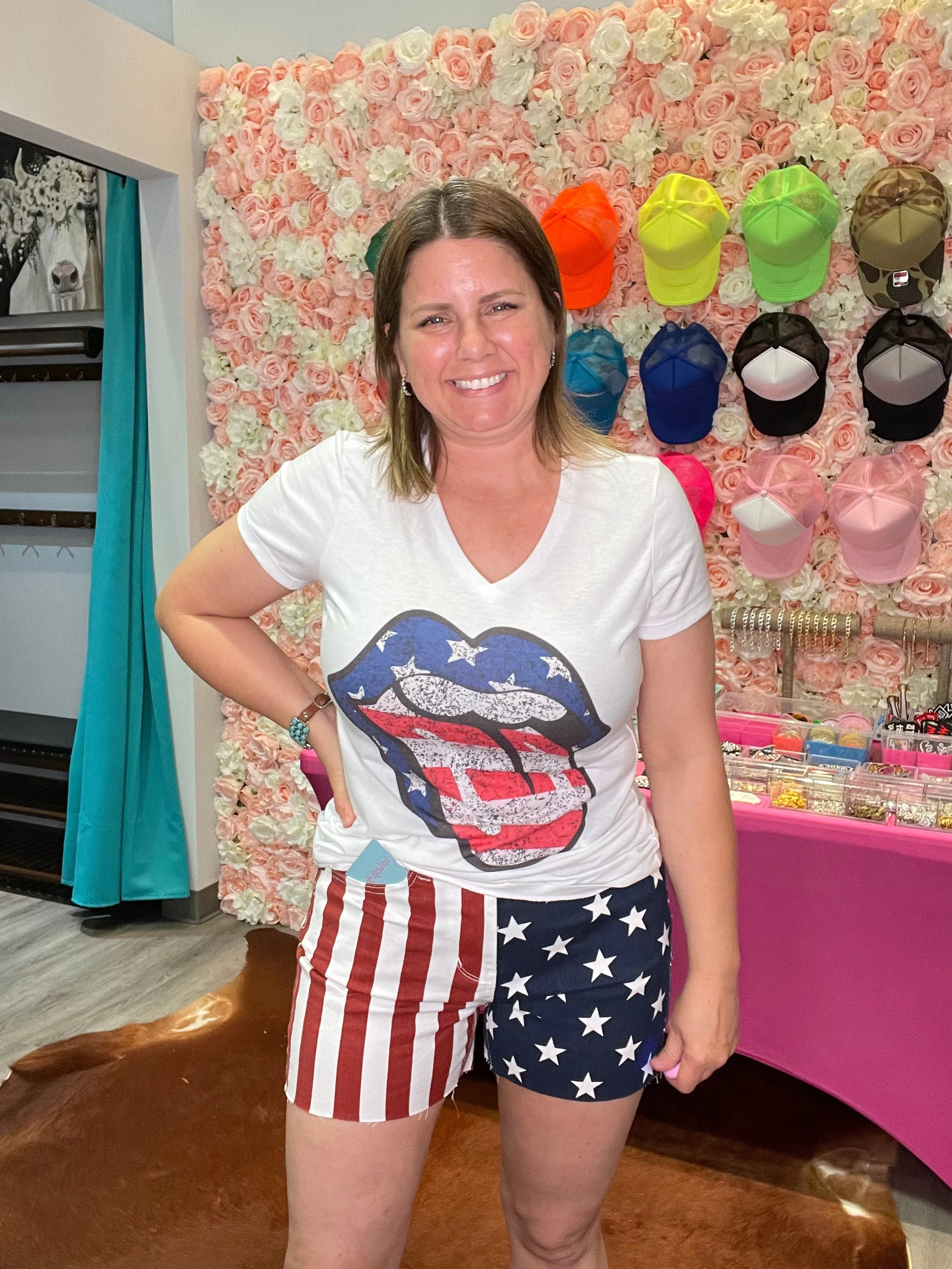American Flag Judy Blue Shorts