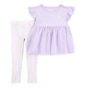 Baby Girls' 2-Piece Lemon Tulle Top & Legging Set 1S409810