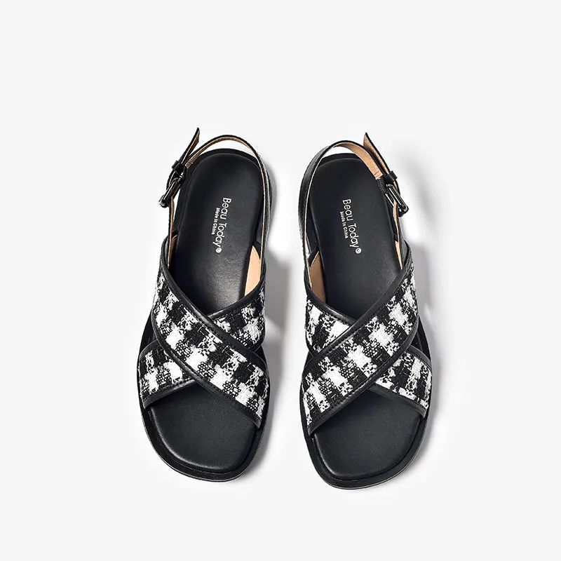 BeauToday Summer Flat Sandals for Women