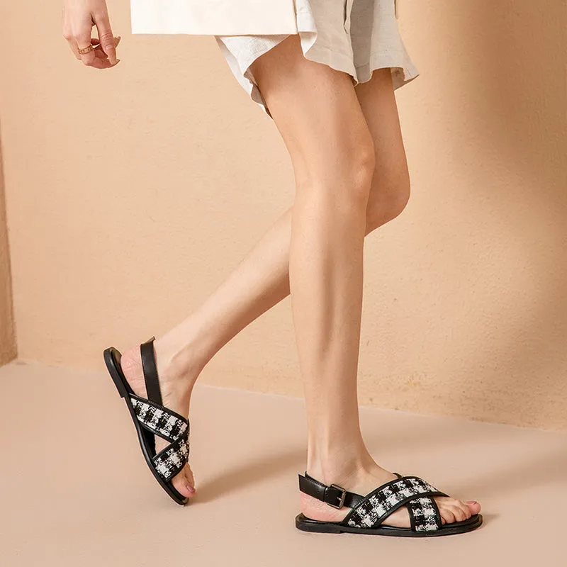 BeauToday Summer Flat Sandals for Women