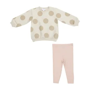 Beige Dot Sweatshirt/Legging