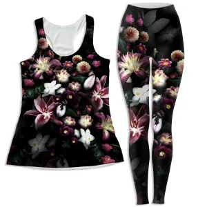 Blooming Teal Women's Tank and Leggings Combo