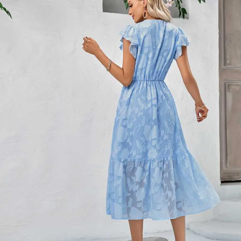 Casual Floral V-neck Sleeveless Maxi Dress