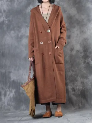 Casual Retro Loose Sweater Long Coat