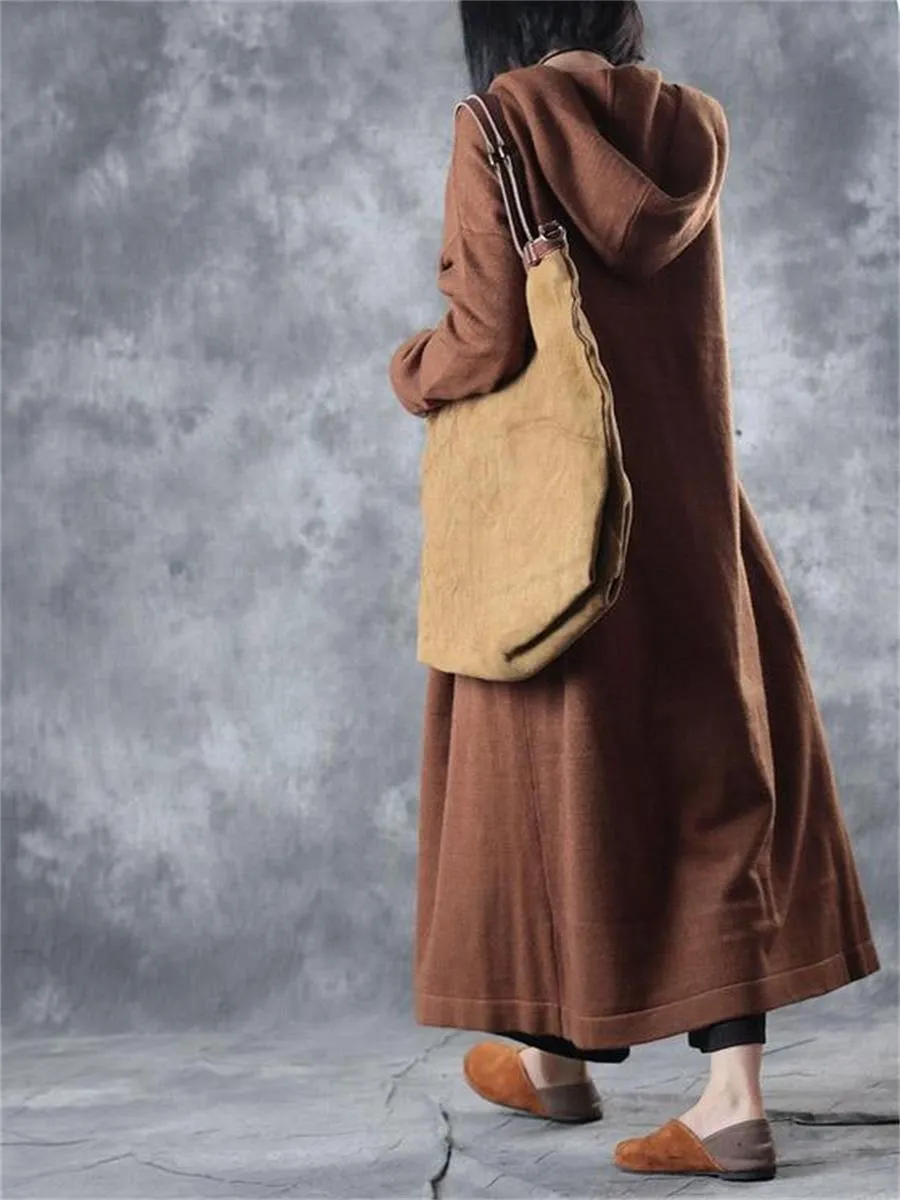 Casual Retro Loose Sweater Long Coat
