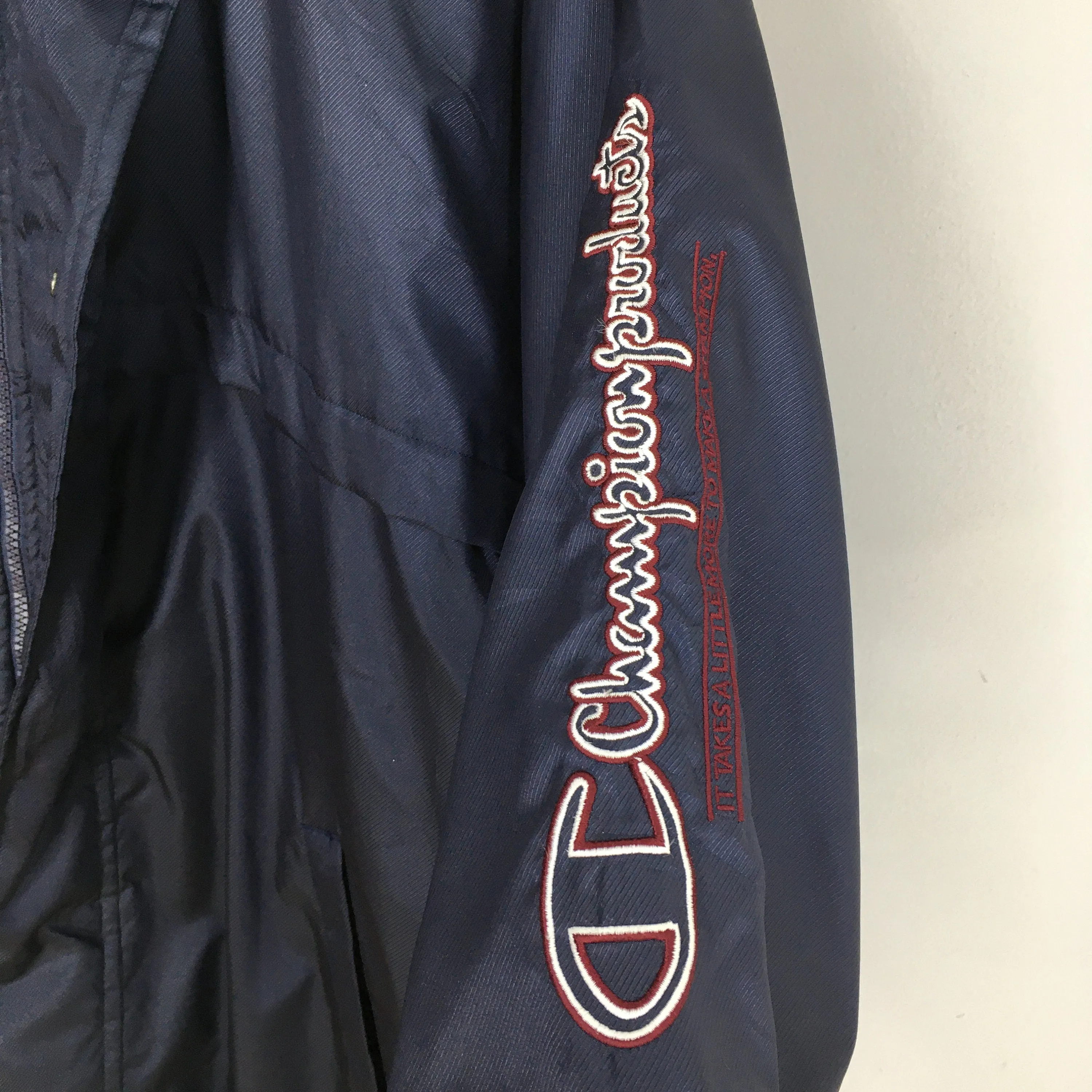 Champion Sherpa Parka Hoodie Jacket Large
