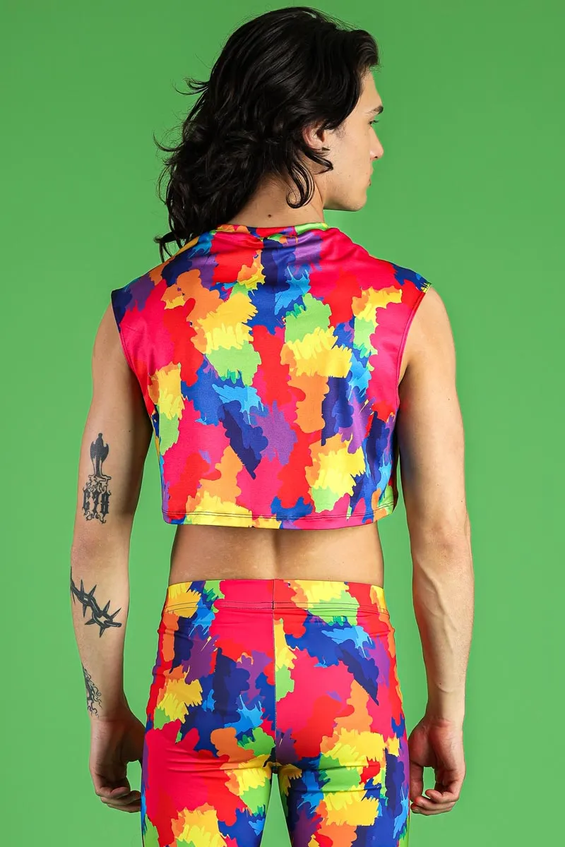 Color Splash Men's Biker Shorts Set
