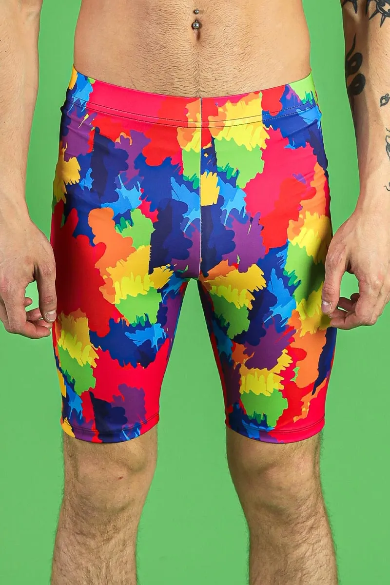 Color Splash Men's Biker Shorts Set