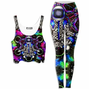 Cosmonaut Crop Top and Leggings Combo