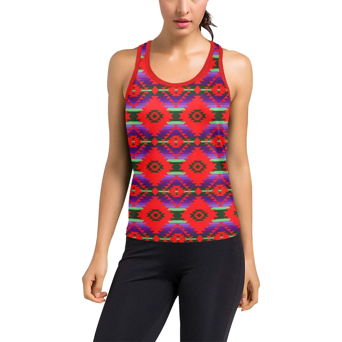 Cree Confederacy Chicken Dance Women's Racerback Tank Top