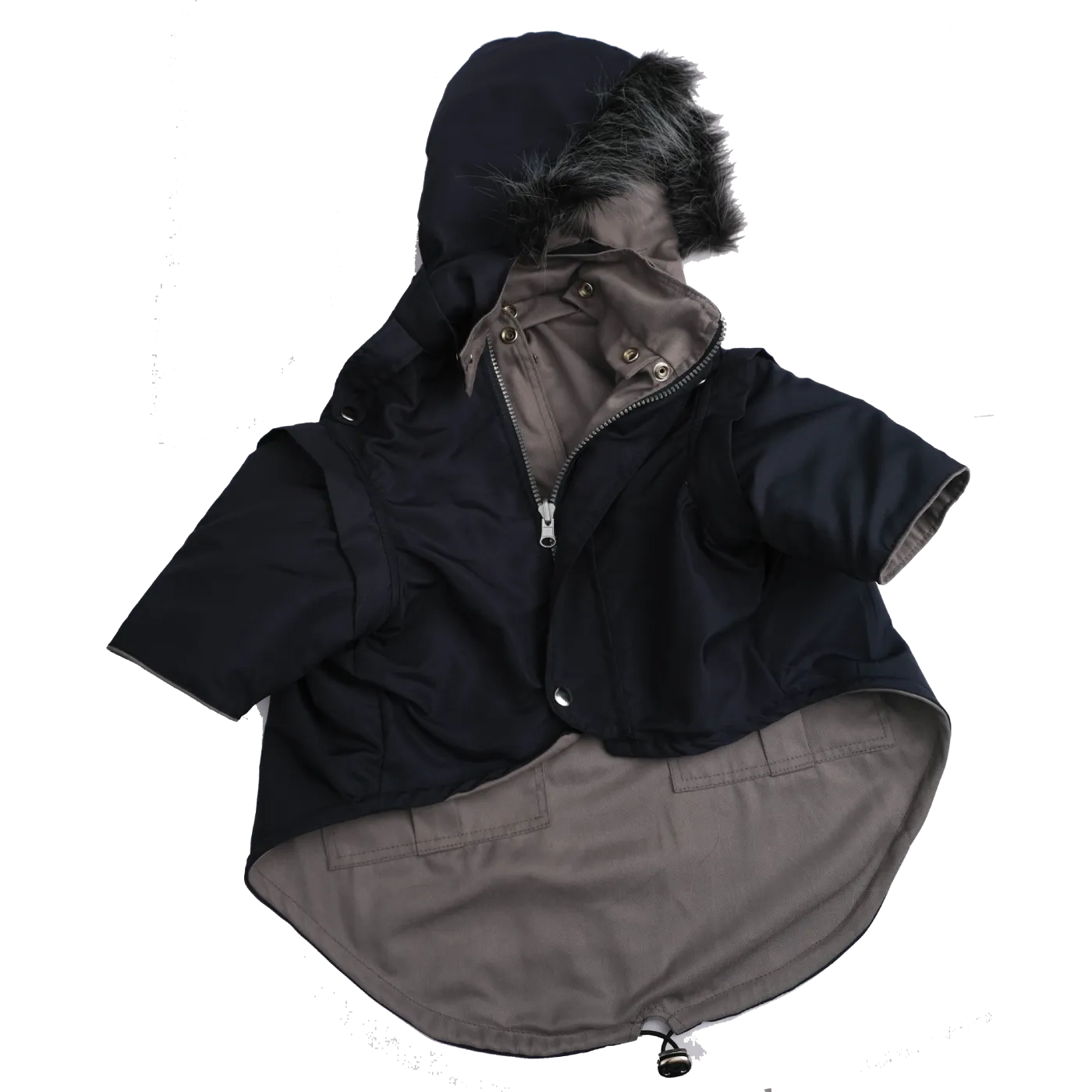 Dog Doble face Parka Navy/Grey