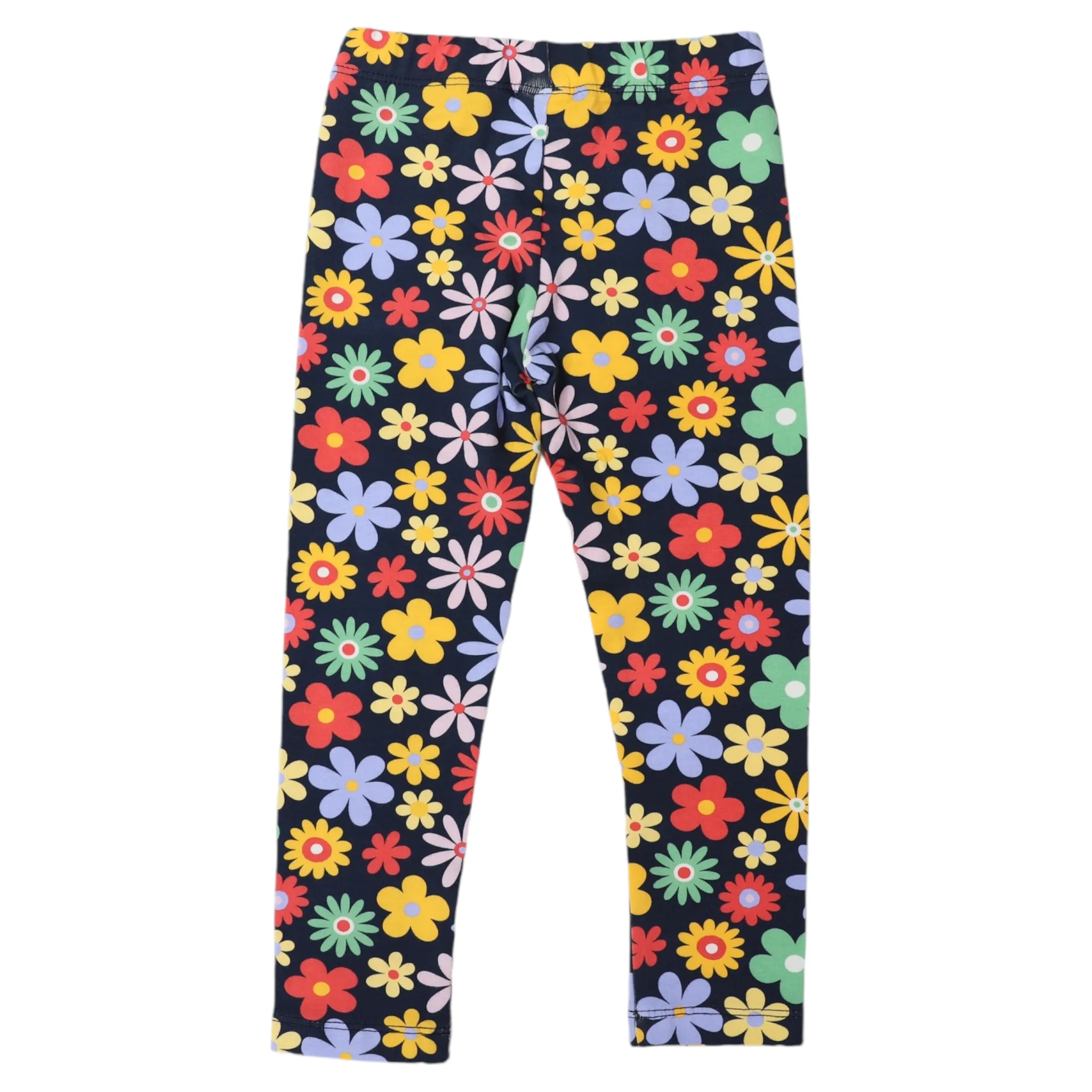 Flower Print Cotton Legging Navy