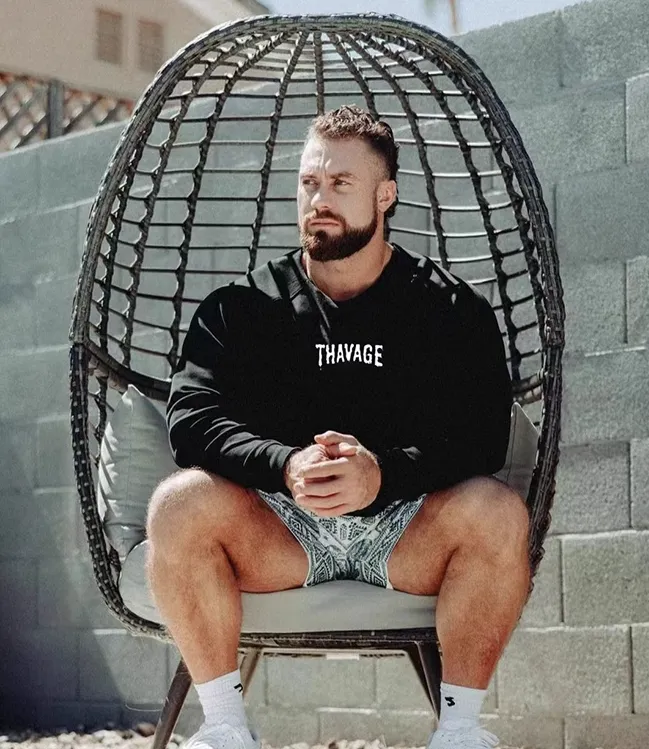 GYM BUDDY THAVAGE CREW NECK UNISEX FITNESS SWEATSHIRTS