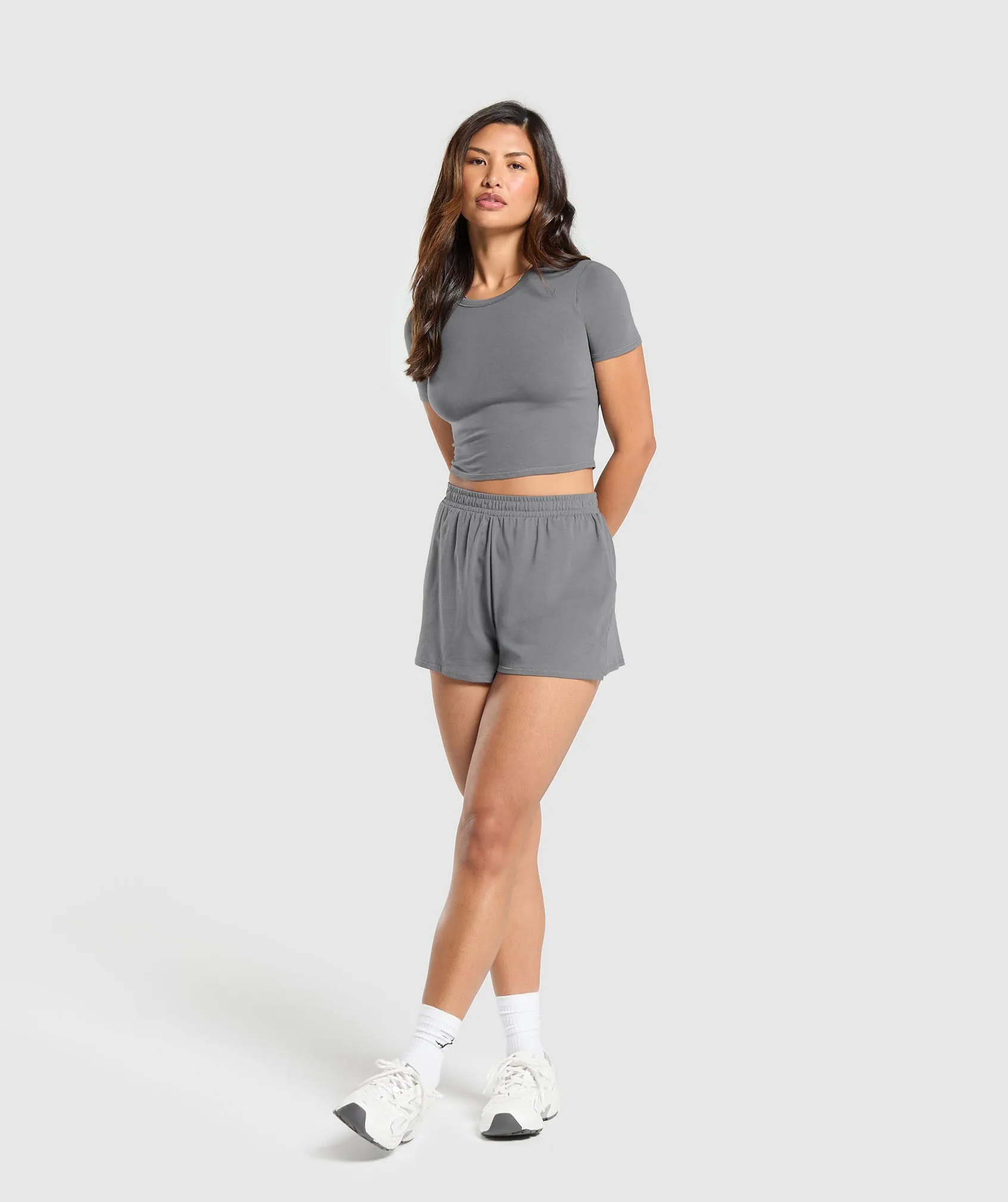 Gymshark Cotton Shorts - Brushed Grey
