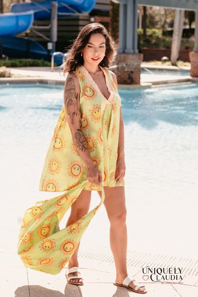 Ines Lime Sunshine Tunic Sundress