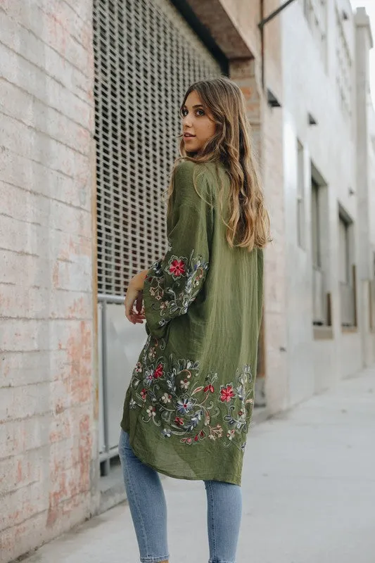 Long Floral Kimono Cardigan *Online Only*