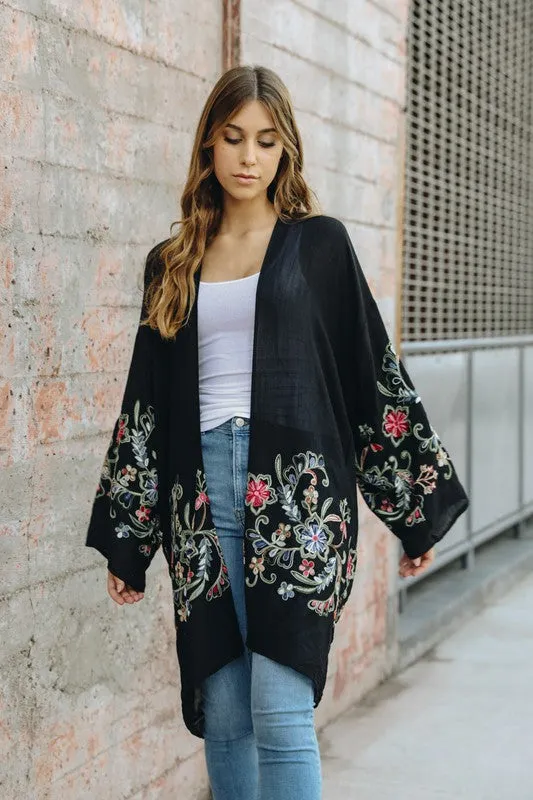 Long Floral Kimono Cardigan *Online Only*