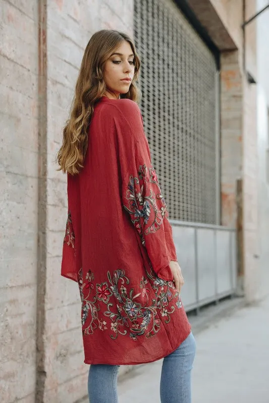 Long Floral Kimono Cardigan *Online Only*