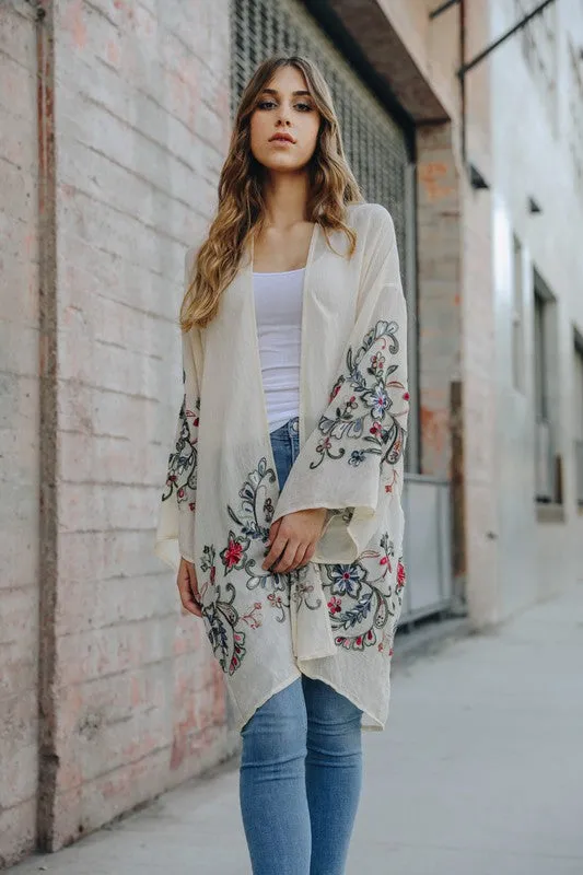 Long Floral Kimono Cardigan *Online Only*