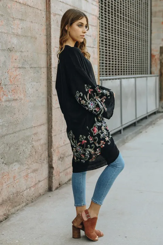 Long Floral Kimono Cardigan *Online Only*
