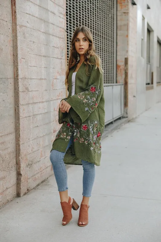 Long Floral Kimono Cardigan *Online Only*