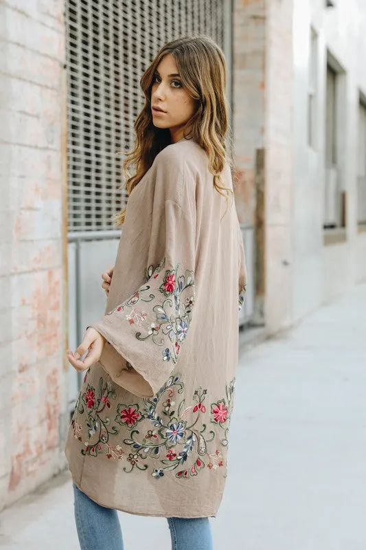 Long Floral Kimono Cardigan *Online Only*