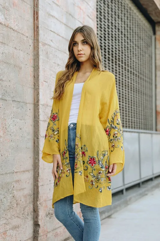 Long Floral Kimono Cardigan *Online Only*