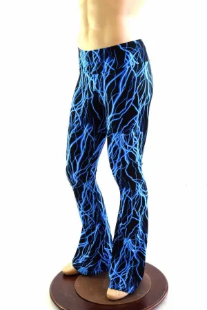 Mens Bootcut Leggings in Neon Lightning