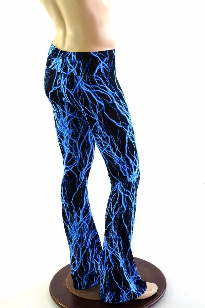 Mens Bootcut Leggings in Neon Lightning