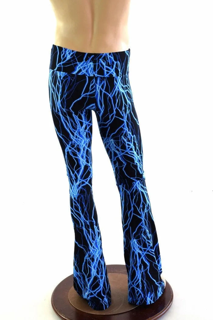 Mens Bootcut Leggings in Neon Lightning