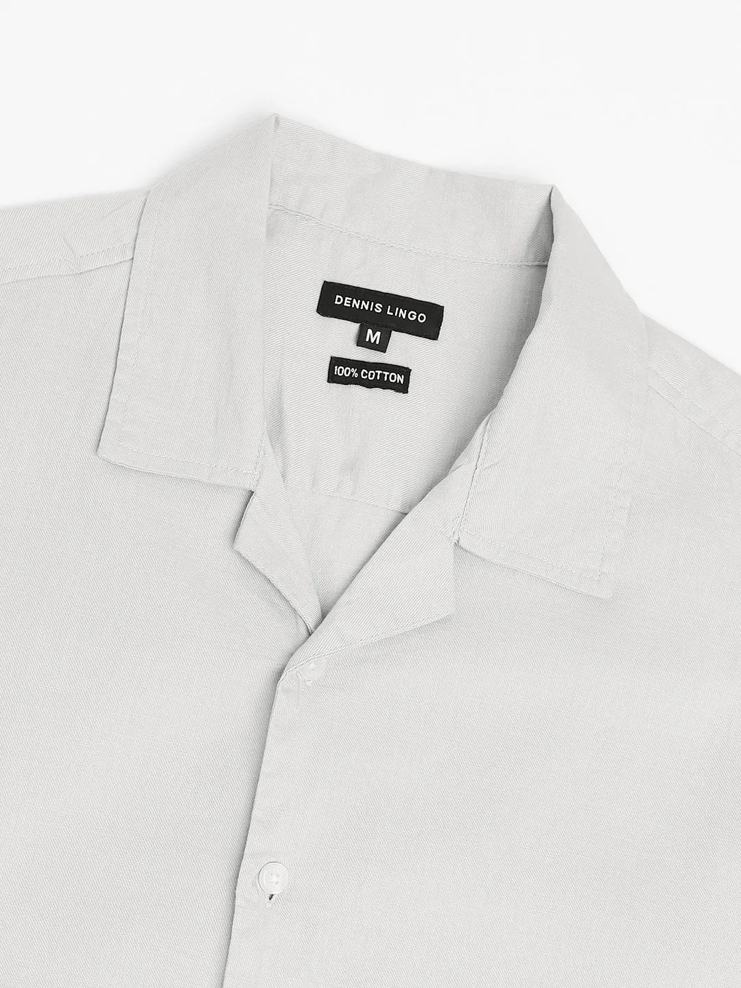 Men's Cuban Collar Pure Cotton Casual Shirt