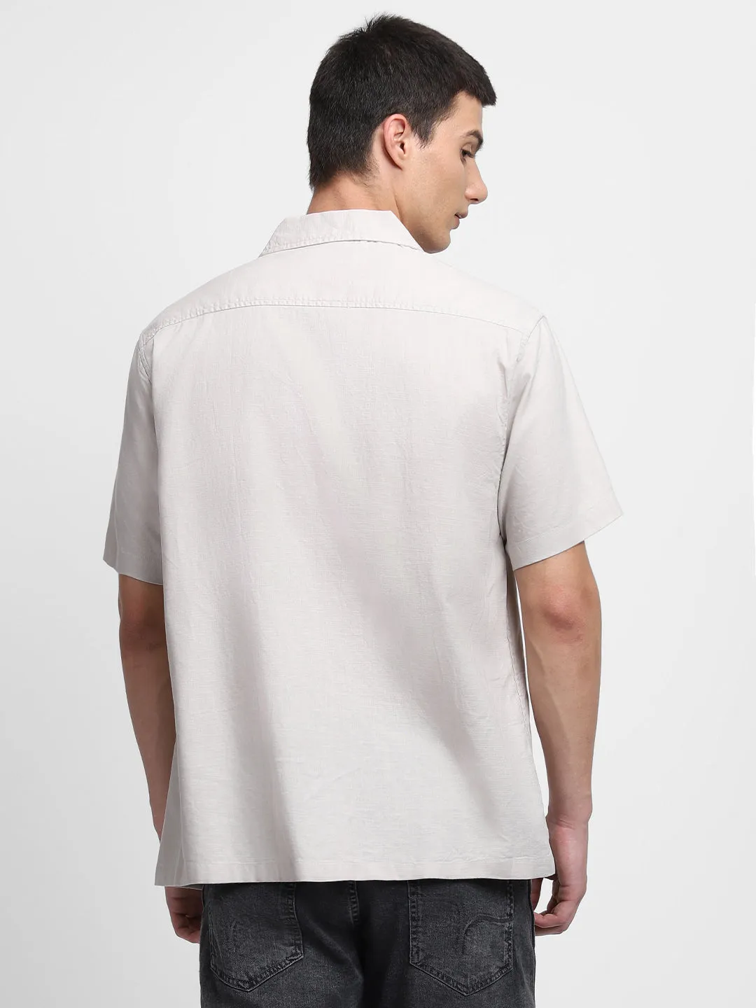 Men's Cuban Collar Pure Cotton Casual Shirt