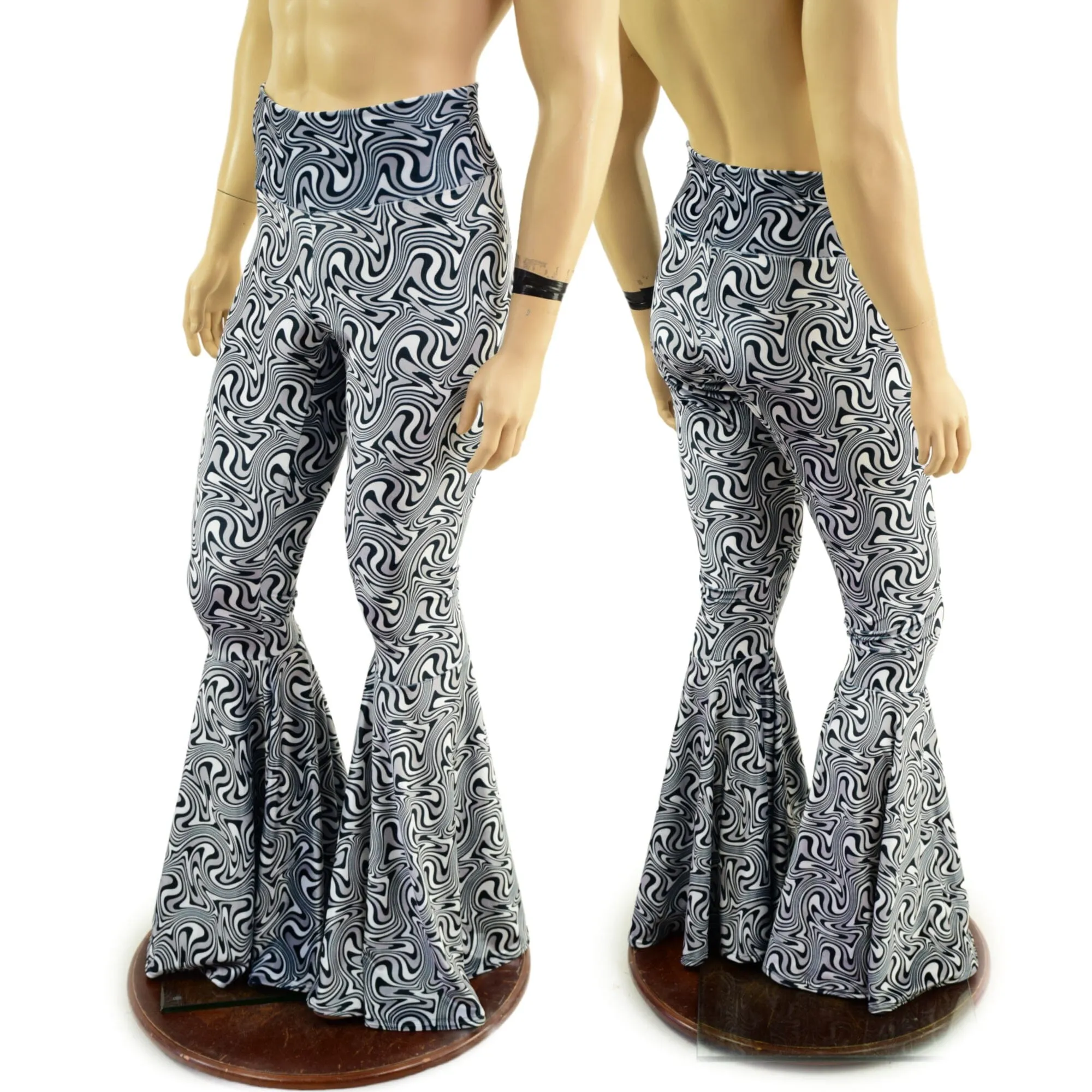 Mens Distortion Velvet Bell Bottom Flares