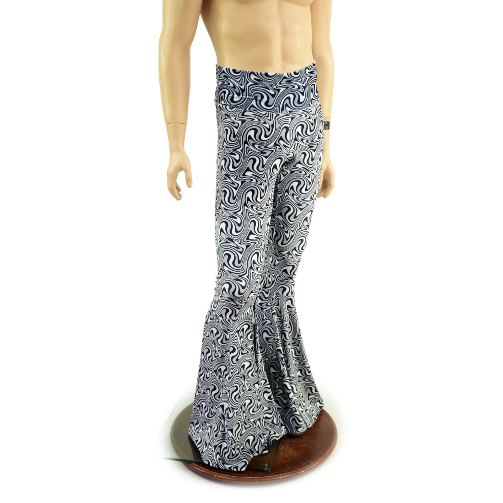 Mens Distortion Velvet Bell Bottom Flares