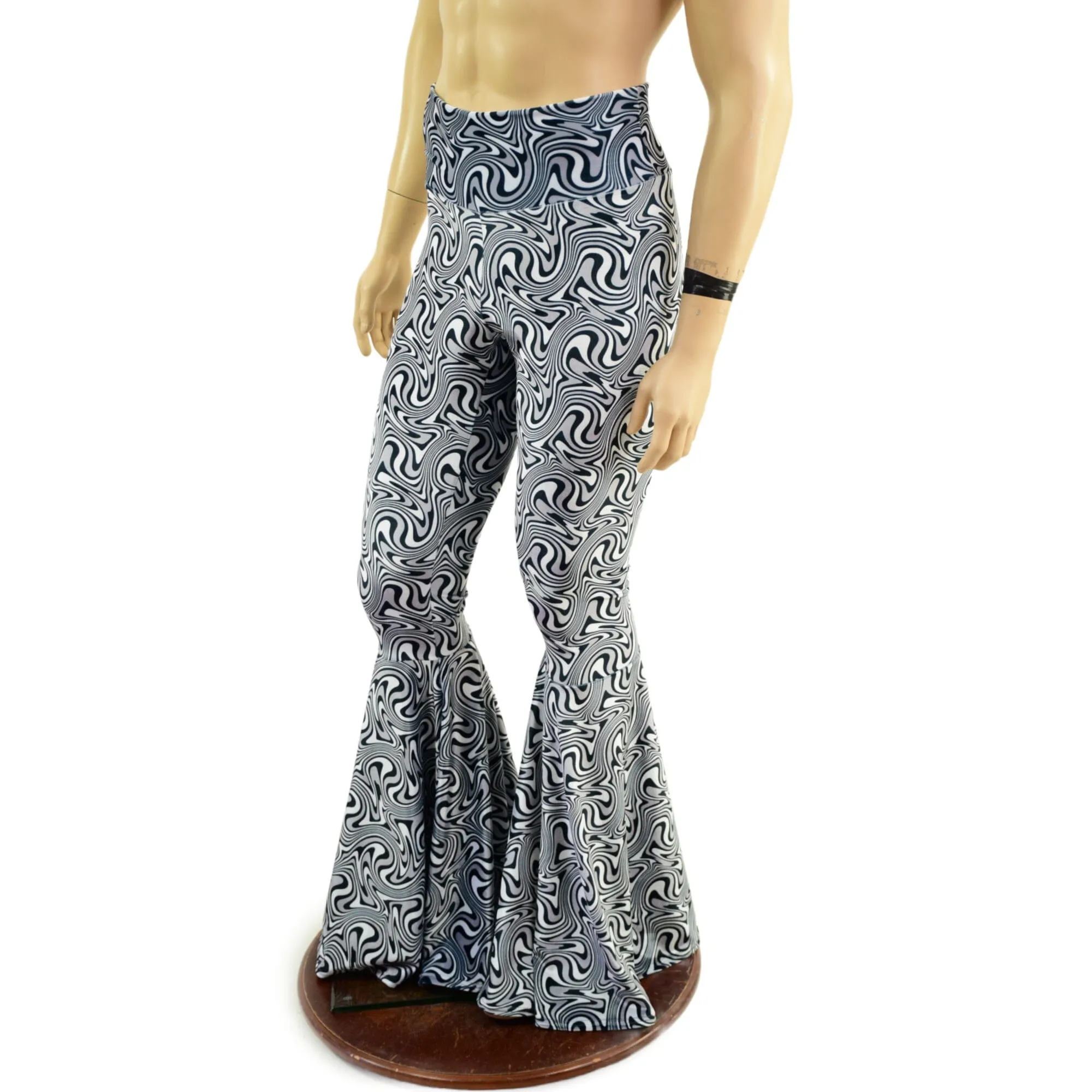 Mens Distortion Velvet Bell Bottom Flares