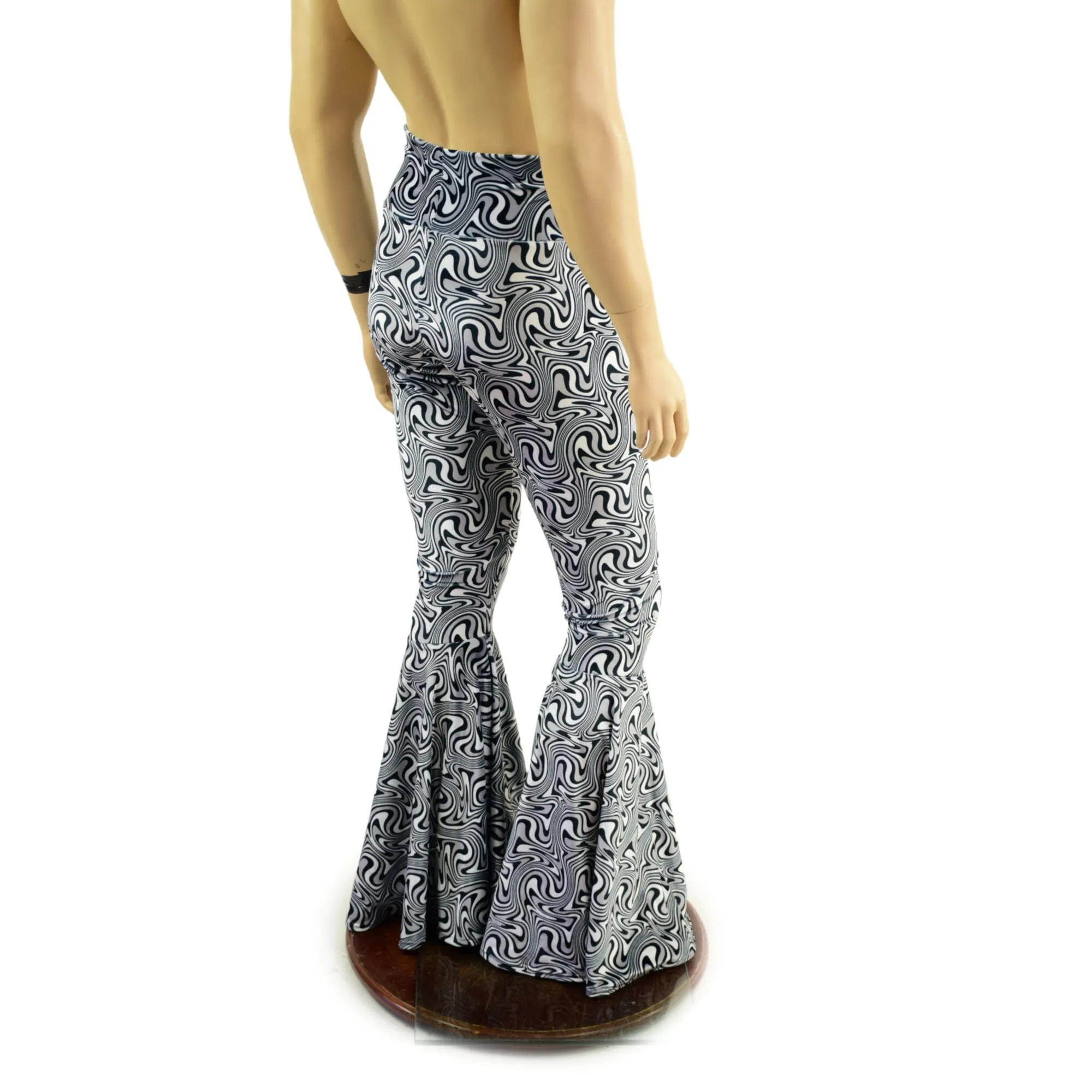 Mens Distortion Velvet Bell Bottom Flares