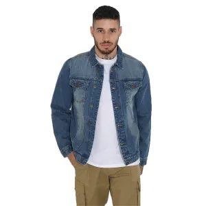 Mens FIELDING Casual Denim Blue Jacket