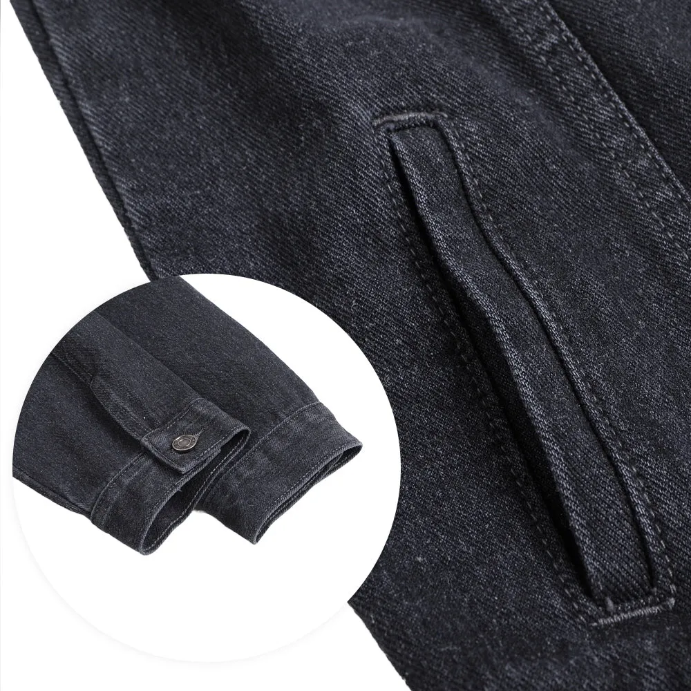 Mens Let's Rock Graphic Button Up Denim Jacket