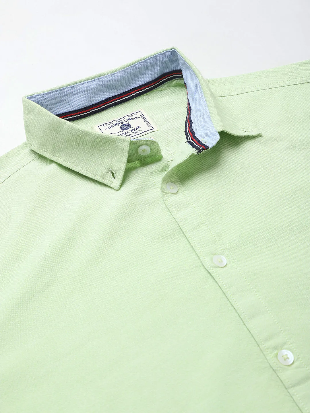 Men's Solid Pista Slim Fit Cotton Casual Shirt