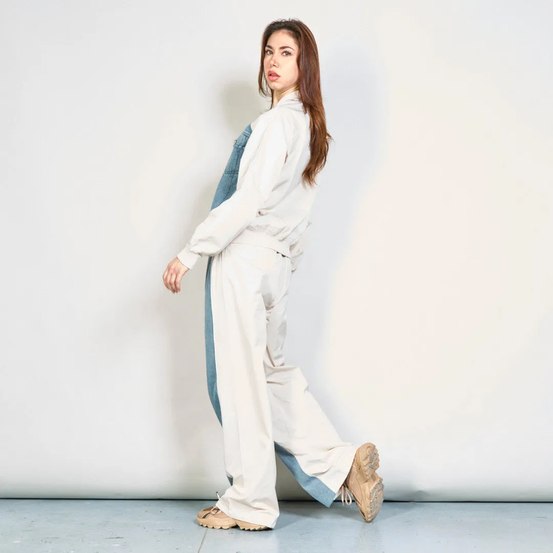 Modern denim jacket and pants set wholesale