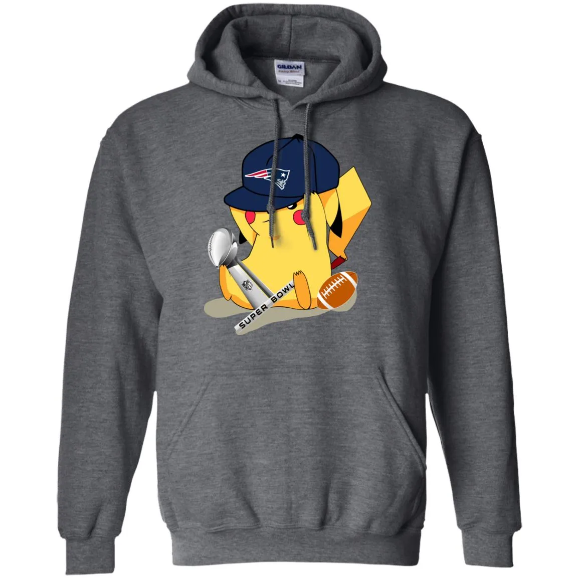 Nfl - New England Patriots Pikachu Super Bowl 2019 Football Pullover Hoodie Sweatshirt