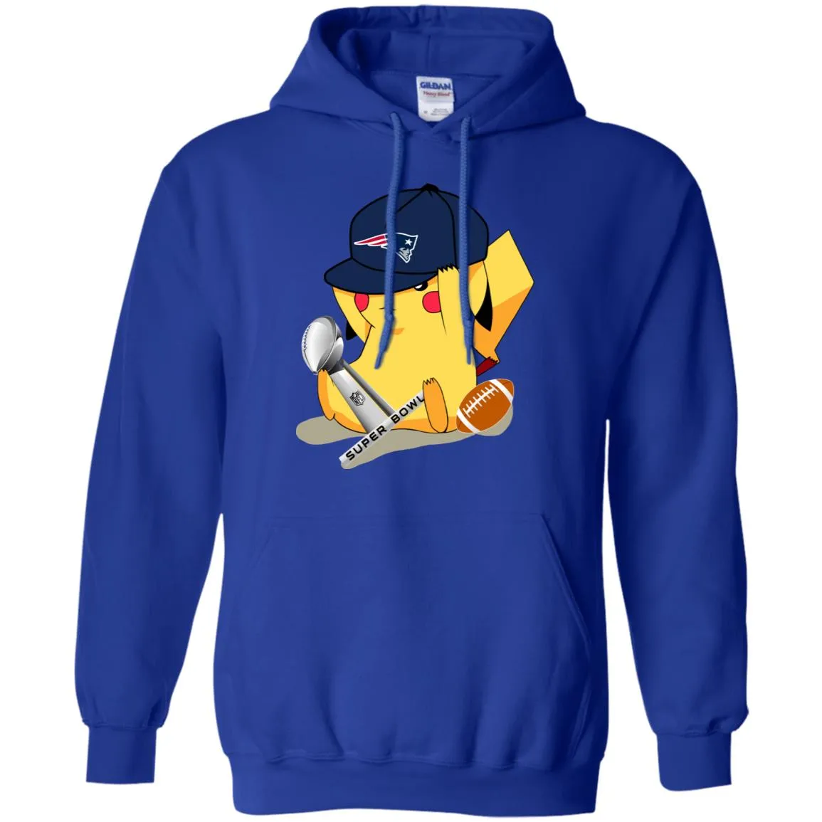 Nfl - New England Patriots Pikachu Super Bowl 2019 Football Pullover Hoodie Sweatshirt