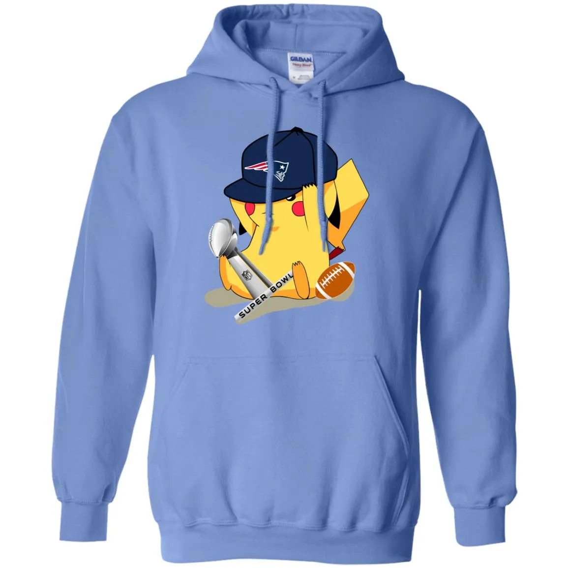 Nfl - New England Patriots Pikachu Super Bowl 2019 Football Pullover Hoodie Sweatshirt